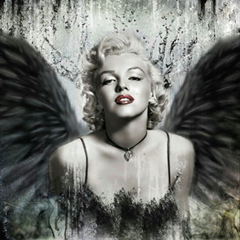 Diamanttavla Marilyn Monroe Wings 50x50