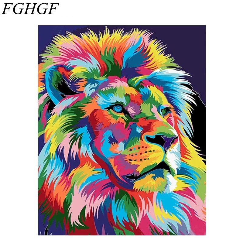 Paint By Numbers Color Lion 40x50