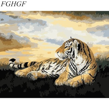 Paint By Numbers Tiger Sunset 40x50