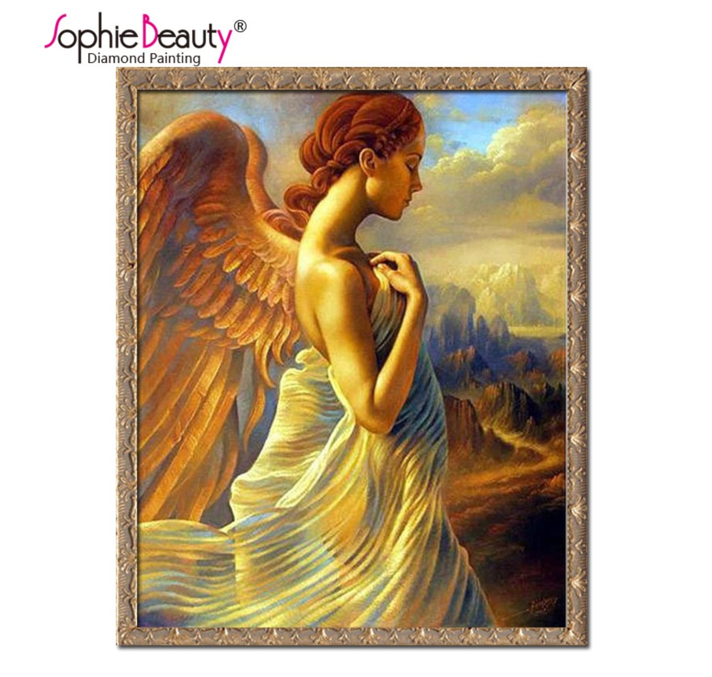Diamanttavla Beautiful Angel 50x60