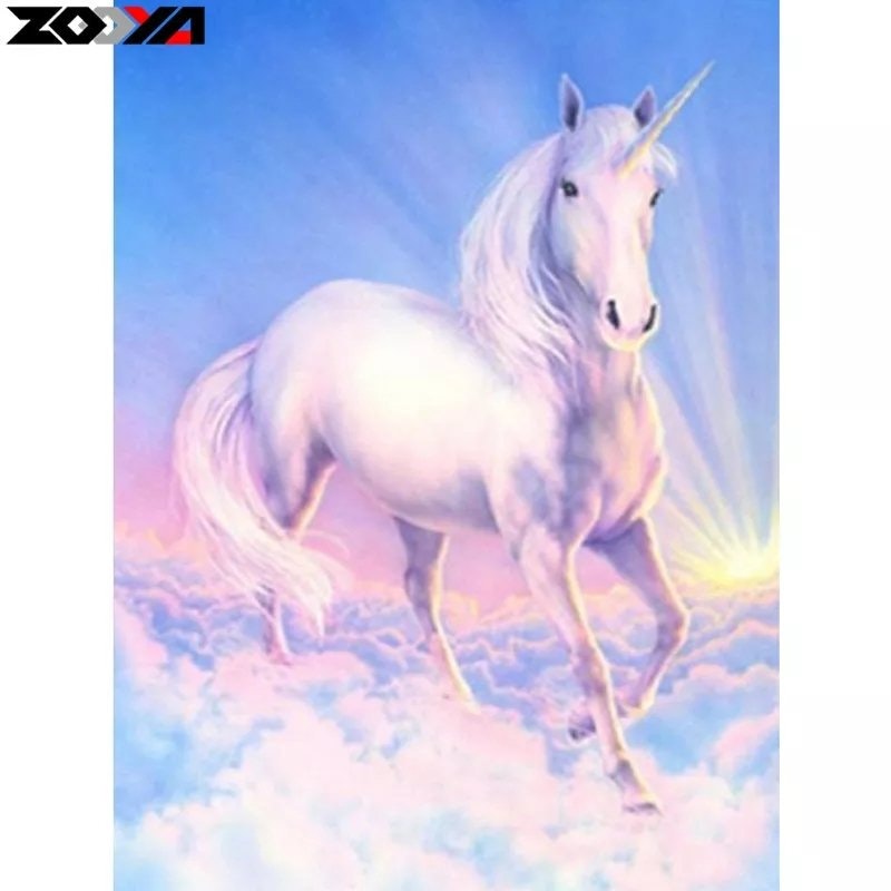 Diamanttavla Unicorn Heaven 40x50