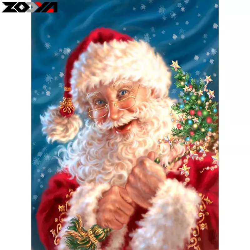 Diamanttavla Happy Santa 40x50
