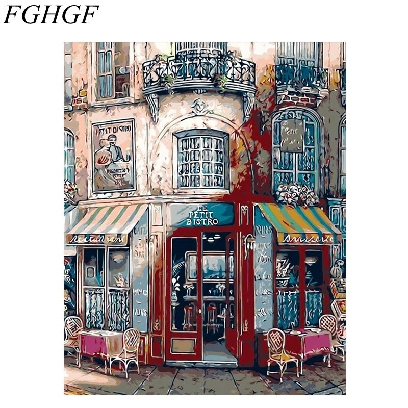 Paint By Numbers French Bistro 40x50
