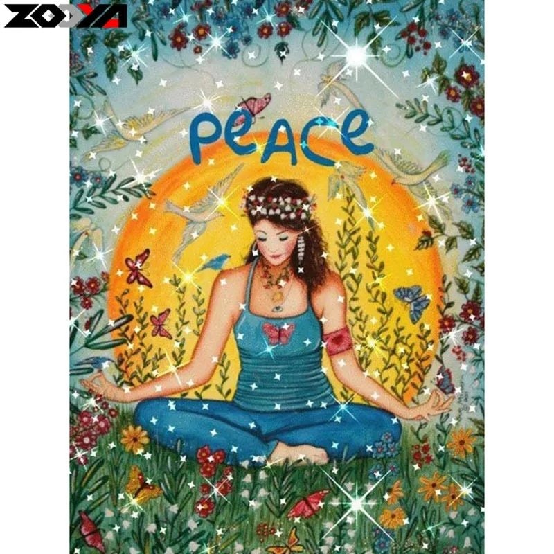 Diamanttavla Peace Girl 40x50