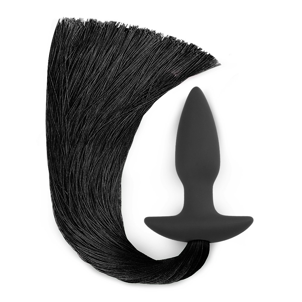 Silicone Anal Plug /w Pony Tail