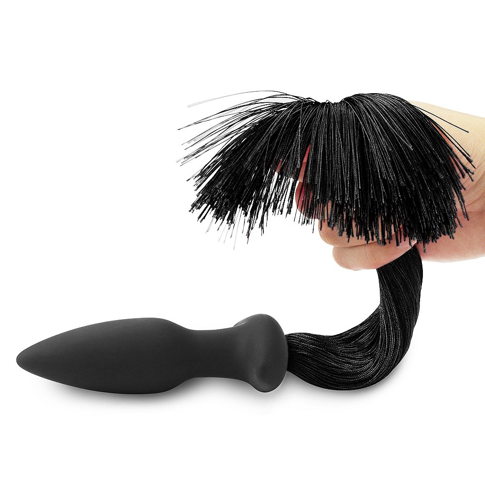 Silicone Anal Plug /w Pony Tail