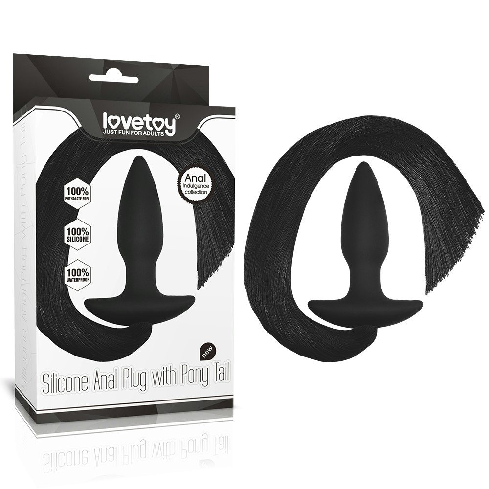 Silicone Anal Plug /w Pony Tail