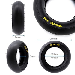 Däck Tubeless radial tire T40 Slick 90/65R6.5 [PMT]