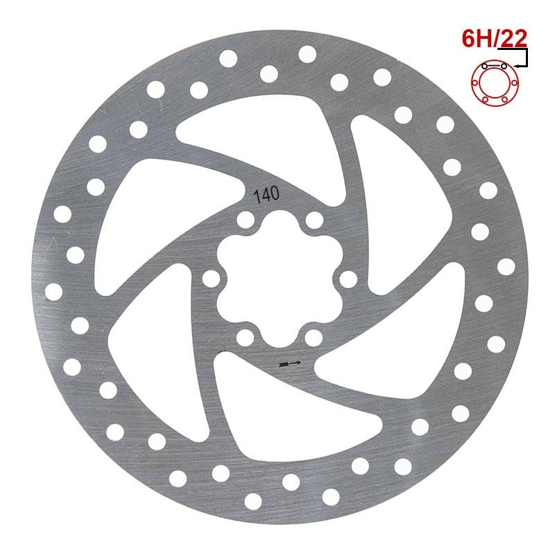 Bromsskiva 140mm 6-håls