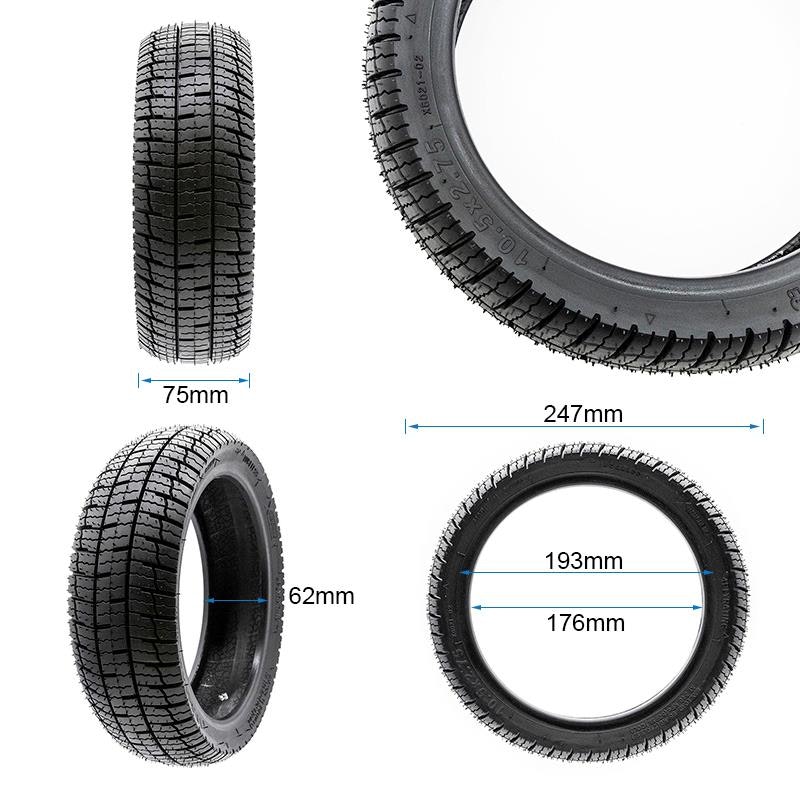 Däck tubeless 10.5x2.5-7