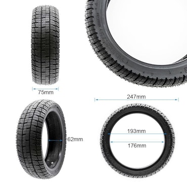 Däck tubeless 10.5x2.5-7