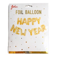 FOIL BALLOON GOLD TEXT HAPPY NEW YEAR 40cm