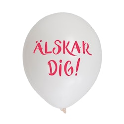 BALLOONS 12" ÄLSKAR DIG 6-P