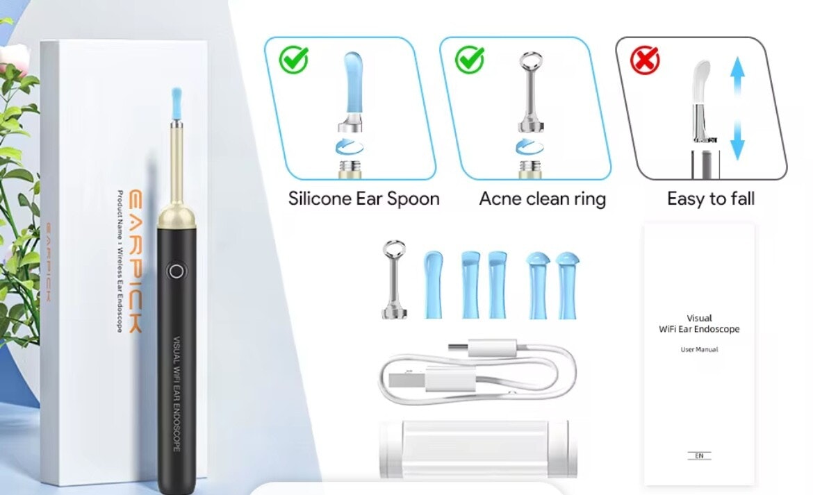 ClearScope Pro – 2-i-1 Öronrengöring och Aknebehandling