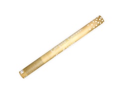 Konfettikanon med hjärtan, guld, 60 cm