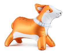 Stående Folieballong Corgi, 88 x 70 cm, mix