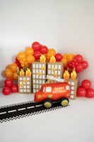 Stående folieballong Brandbil, mix, 67 x 53 cm