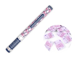 Konfettikanon med 500 euro-sedlar, mix, 60 cm