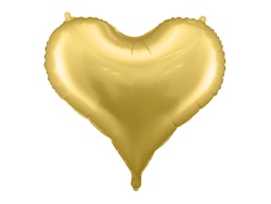 Folieballong, Hjärta, Guld, 75x64,5 cm