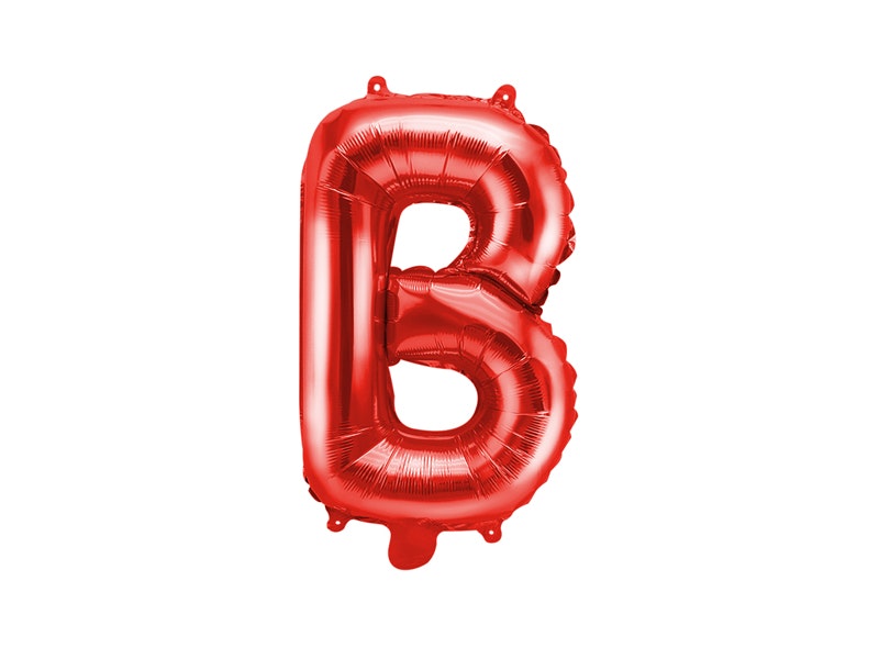 Folieballong Bokstav A-Z, 35 cm, Röd