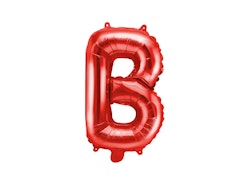 Folieballong Bokstav A-Z, 35 cm, Röd