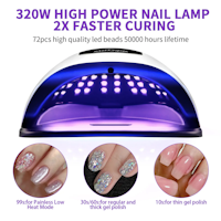 Kraftfull 320W Dual Light LED UV-lampa för snabb och effektiv nagelvård