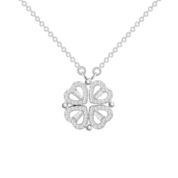 Magnetiskt Halsband med Hjärta och Klöverdesign
