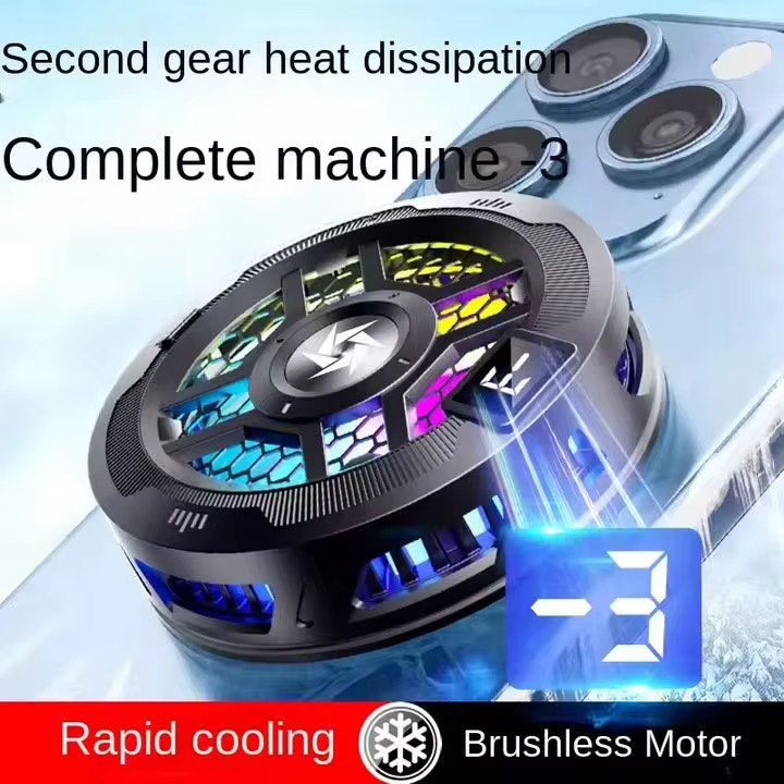 Magnetisk Mobilkylare med Digital RGB-display – Semiconductor Kylfläkt för Mobiltelefoner, Typ-C, 10W