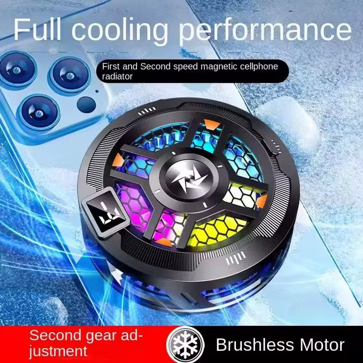 Magnetisk Mobilkylare med Digital RGB-display – Semiconductor Kylfläkt för Mobiltelefoner, Typ-C, 10W