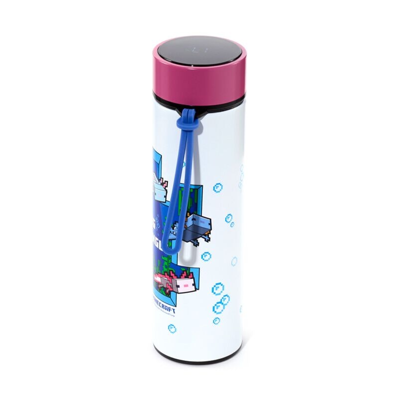 Minecraft Vattenflaska Axolotl – Termos med Digital Termometer, 450ml