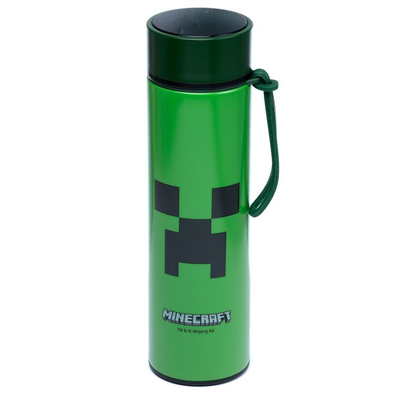 Minecraft Creeper Värmeisolerad Flaska med Digital Termometer