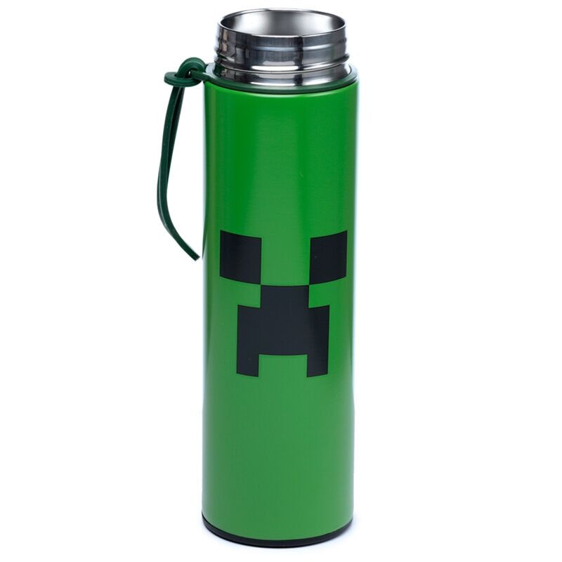 Minecraft Creeper Värmeisolerad Flaska med Digital Termometer