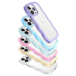 Vågformat mobilskal med extra grepp – Stötsäkert & stilrent för iPhone 7–16