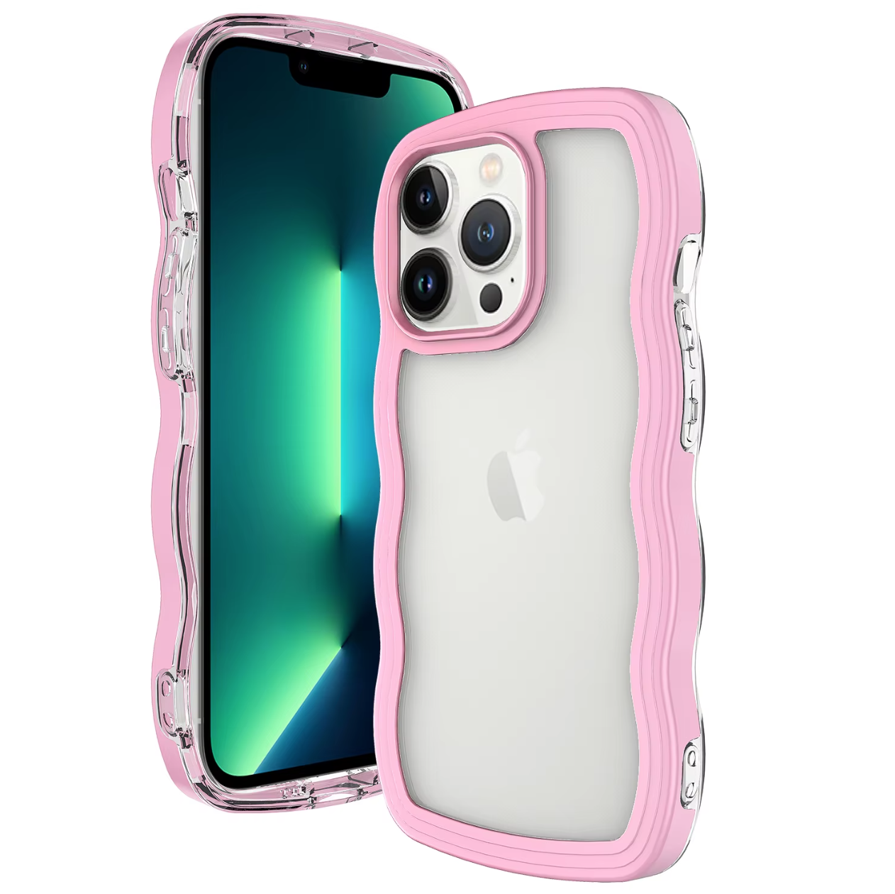 Vågformat mobilskal med extra grepp – Stötsäkert & stilrent för iPhone 7–16