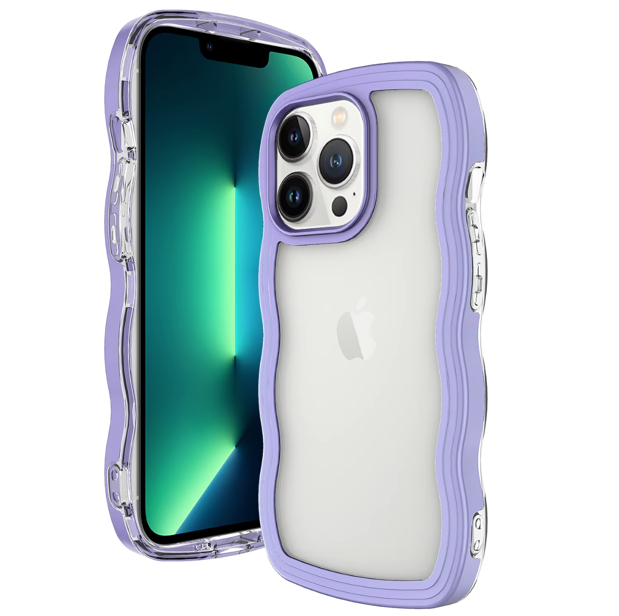 Vågformat mobilskal med extra grepp – Stötsäkert & stilrent för iPhone 7–16