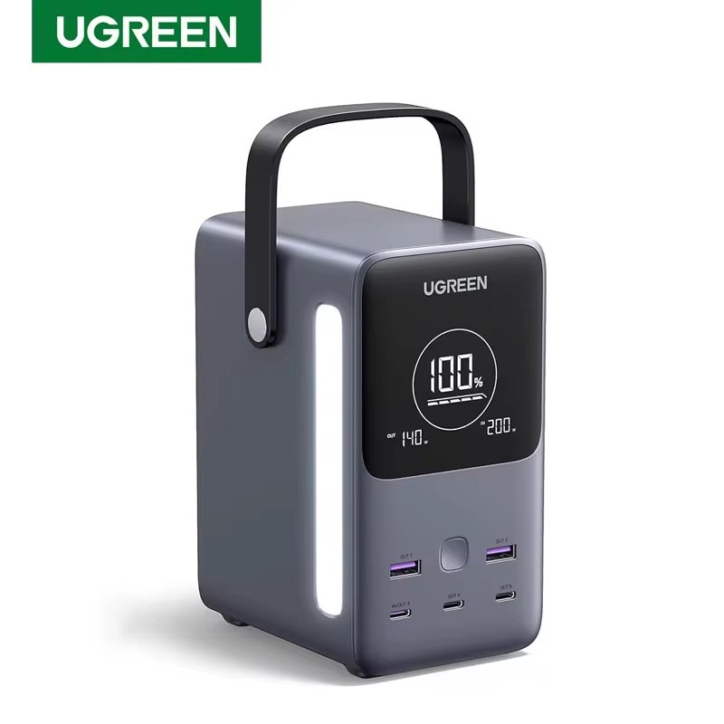 Powerbank 300W 48000mAh – Snabbladdare med LED Display & 6-i-1 USB/Type-C för Mobil, Laptop & Resa