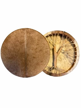 Shaman drum 50 cm Tree of Life Fur-covered