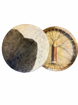 Shaman Drum Viking Tree of Life 50 cm Fur covered