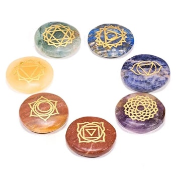 Set om 7 st Chakra m symboler