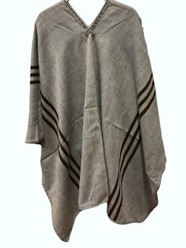 Peruansk Ljusgrå Schaman Poncho