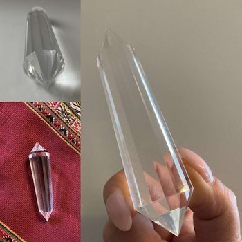 Vogel 13 sided 100% Clear LAB Quartz Double Terminated Extraction Healing Crystal