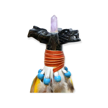 Peruvian Ceremonial Chonta Stick Dekorerad