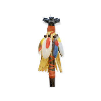 Peruvian Ceremonial Chonta Stick Dekorerad