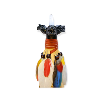 Peruvian Ceremonial Chonta Stick Dekorerad