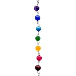 Pendel Rosenkvarts chakra-kedja