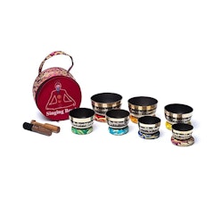 Chakra singing bowl set med väska
