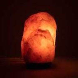 Salt lamp with cable and LED
