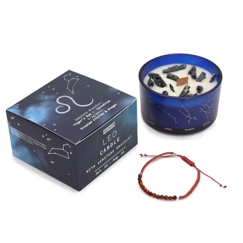 Stjärntecken Kristalljus med Ädelstens armband