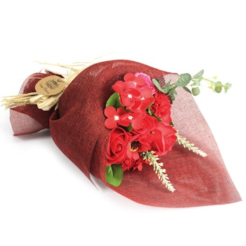 Stående Bukett med Tvålblommor - Röd