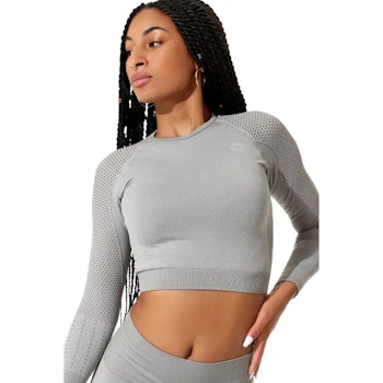 Yoga Top Light Grey Seamless